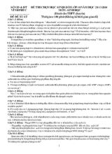 Đề 3 thi chọn học sinh giỏi lớp 10 năm học 2013-2014 môn  sinh học